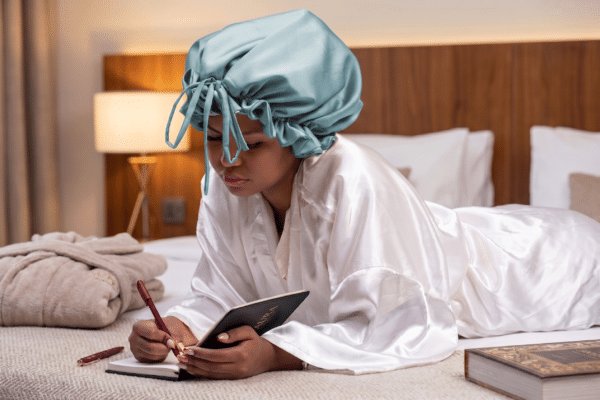 bonnet satin turquoise